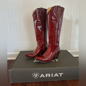 Ariat Casanova Luxe Dubonnet Croc Print